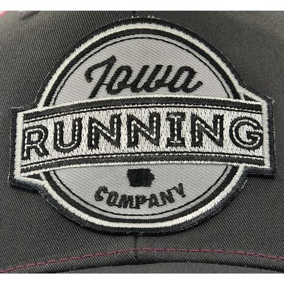 Iowa Running Company Richardson 112 Pink Mesh SnapBack Trucker Hat Cap Fitness - Picture 2 of 9